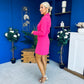 Barbara Blazer Style Mini Dress Pink