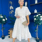 Fiadh Detailed Occasion Midi Dress Beige / Ecru