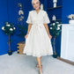 Fiadh Detailed Occasion Midi Dress Beige / Ecru