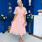 Fiadh Detailed Occasion Midi Dress Peach