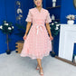 Fiadh Detailed Occasion Midi Dress Peach