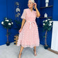 Fiadh Detailed Occasion Midi Dress Peach