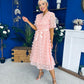 Fiadh Detailed Occasion Midi Dress Peach