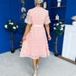 Fiadh Detailed Occasion Midi Dress Peach