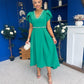 Collins Pearl Detail Occasion Dress Emerald