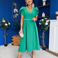 Collins Pearl Detail Occasion Dress Emerald