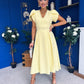 Collins Pearl Detail Occasion Dress Yellow