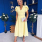 Collins Pearl Detail Occasion Dress Yellow