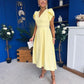 Collins Pearl Detail Occasion Dress Yellow