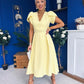Collins Pearl Detail Occasion Dress Yellow