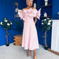 Jackie Floral Detail Occasion Midi Dress Pwr Pink