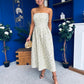 Verona Jacquard Bandeau A-Line Midi Dress Sage