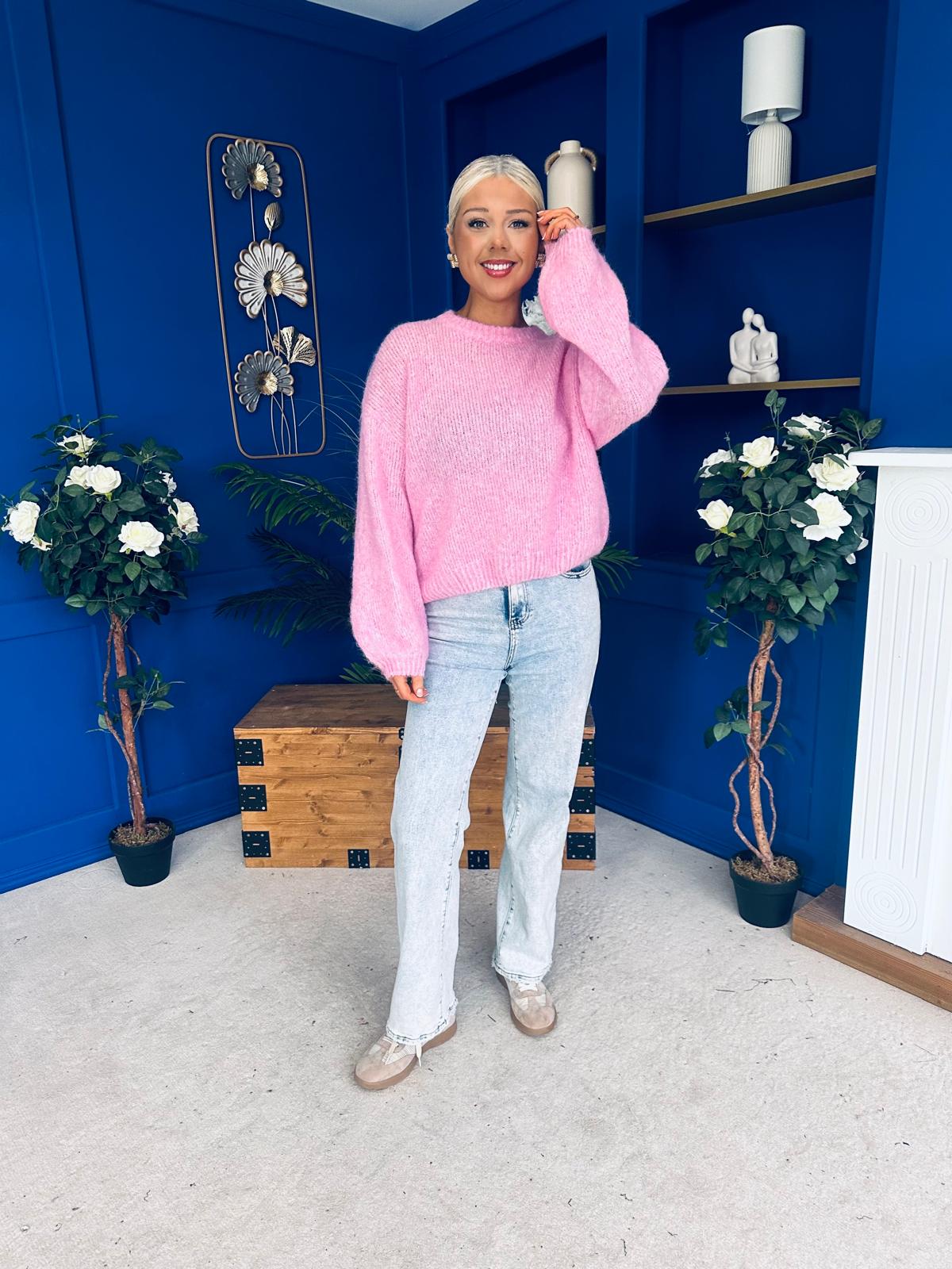 Hallie Soft Knit Jumper Pink