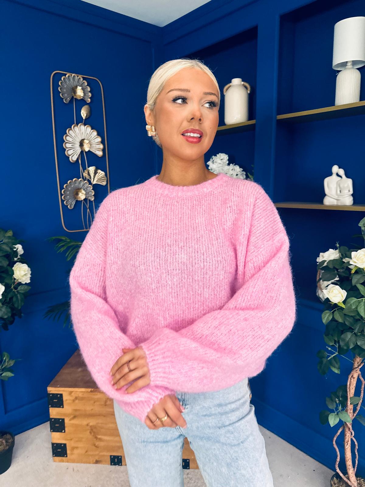 Hallie Soft Knit Jumper Pink