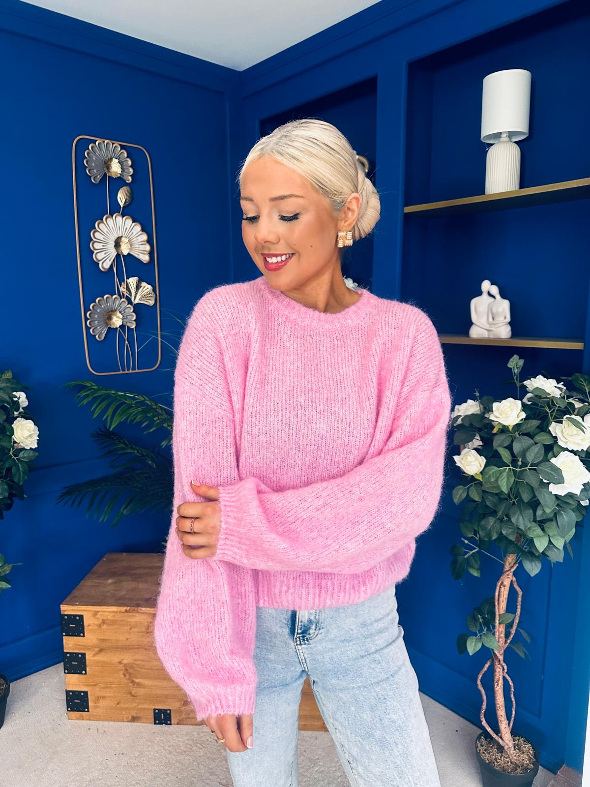 Hallie Soft Knit Jumper Pink