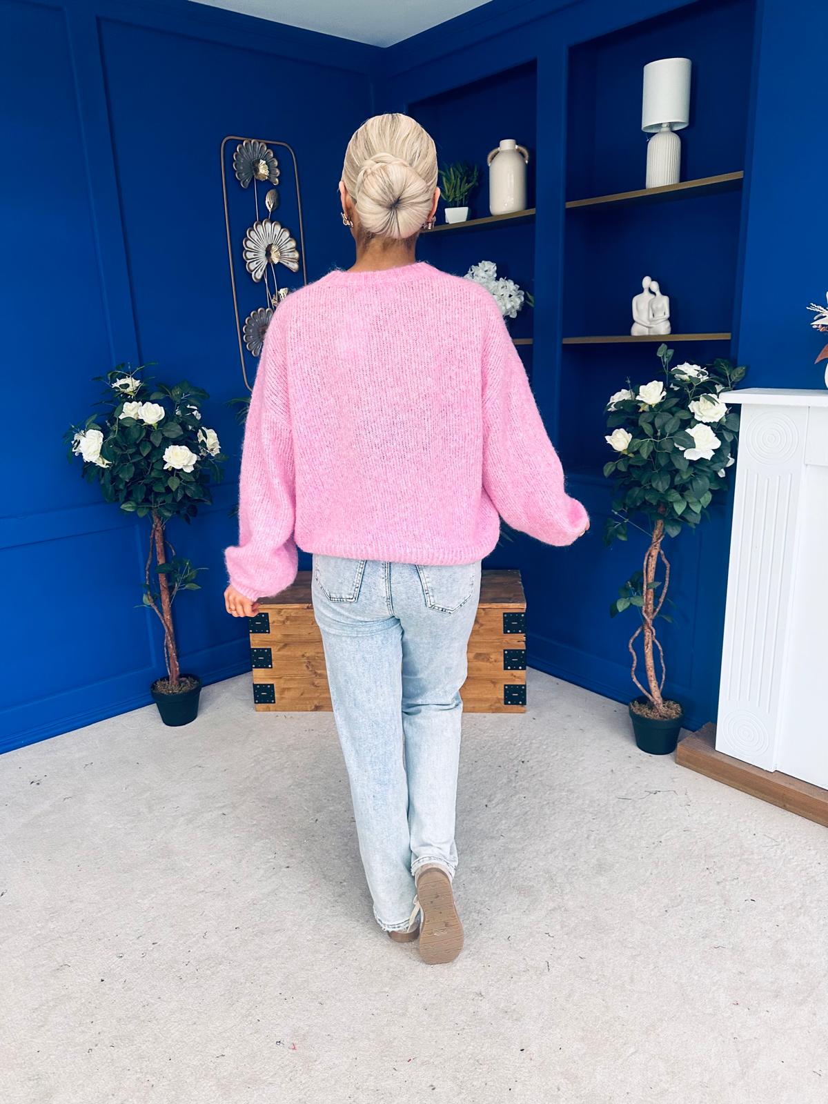 Hallie Soft Knit Jumper Pink