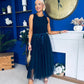 Celine Detailed Tulle Skirt Navy