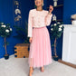 Celine Detailed Tulle Skirt Pink