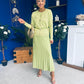 Margaret Detailed Skirt & Cardi Set Soft Green