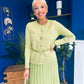 Margaret Detailed Skirt & Cardi Set Soft Green