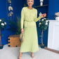Margaret Detailed Skirt & Cardi Set Soft Green