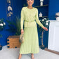 Margaret Detailed Skirt & Cardi Set Soft Green