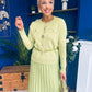 Margaret Detailed Skirt & Cardi Set Soft Green