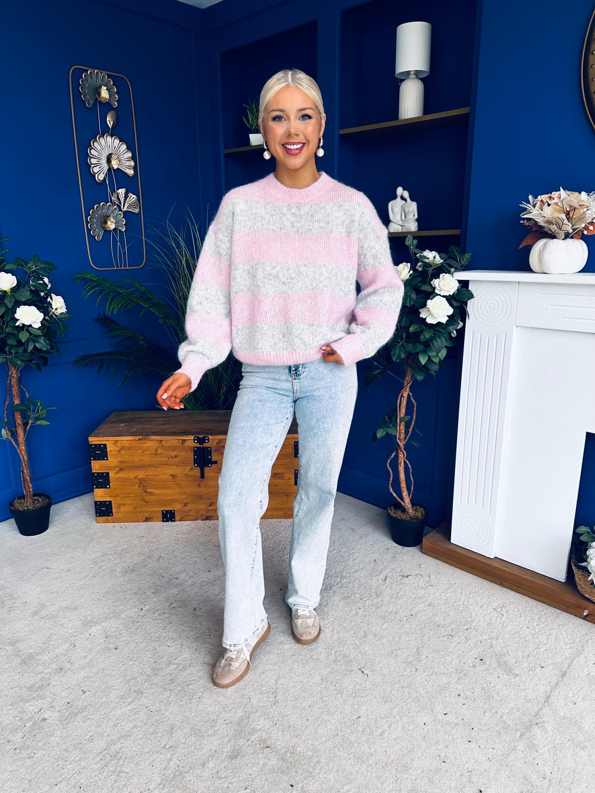 Becca Block Colour Jumper Pwr Pink