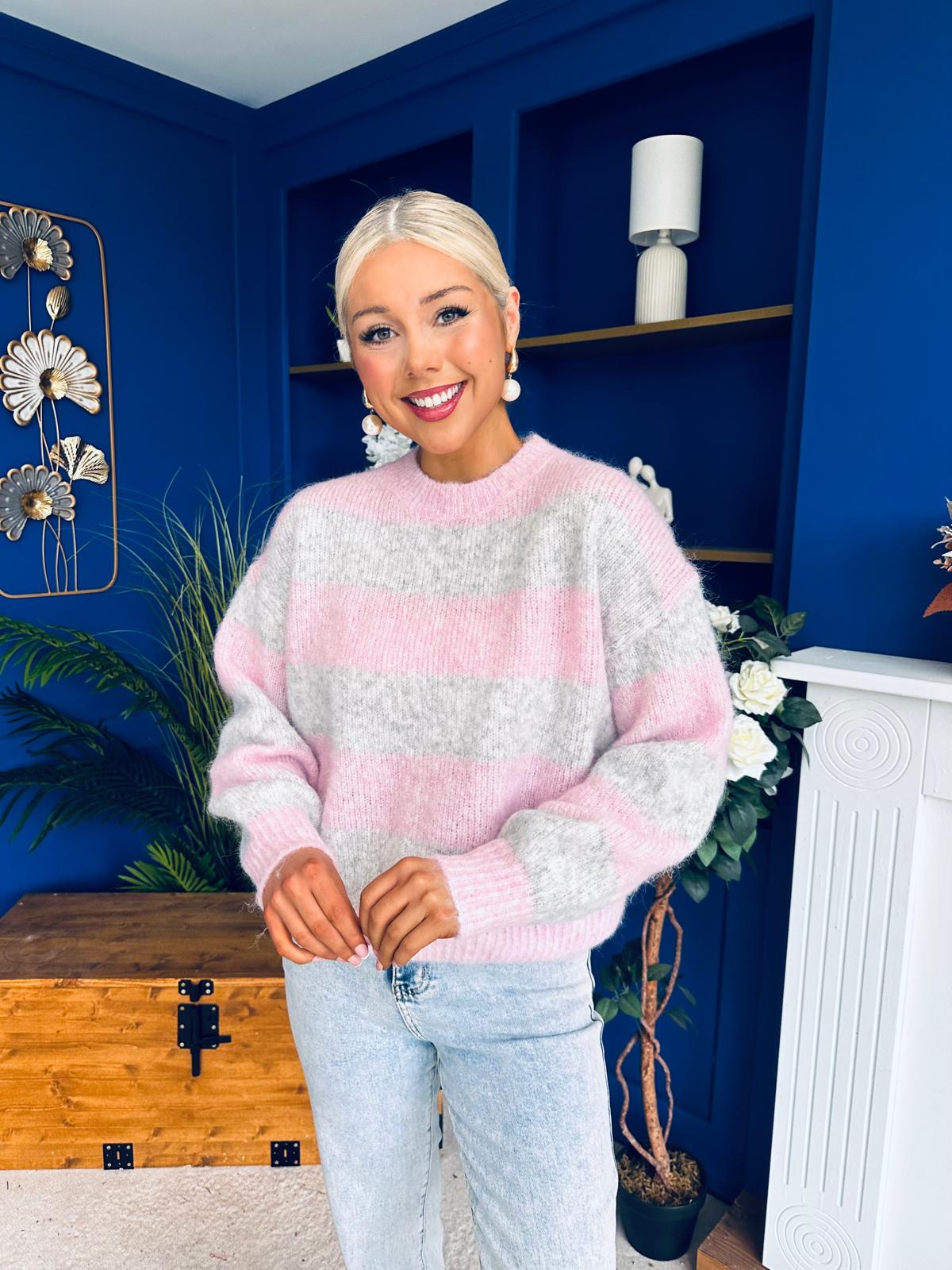 Becca Block Colour Jumper Pwr Pink