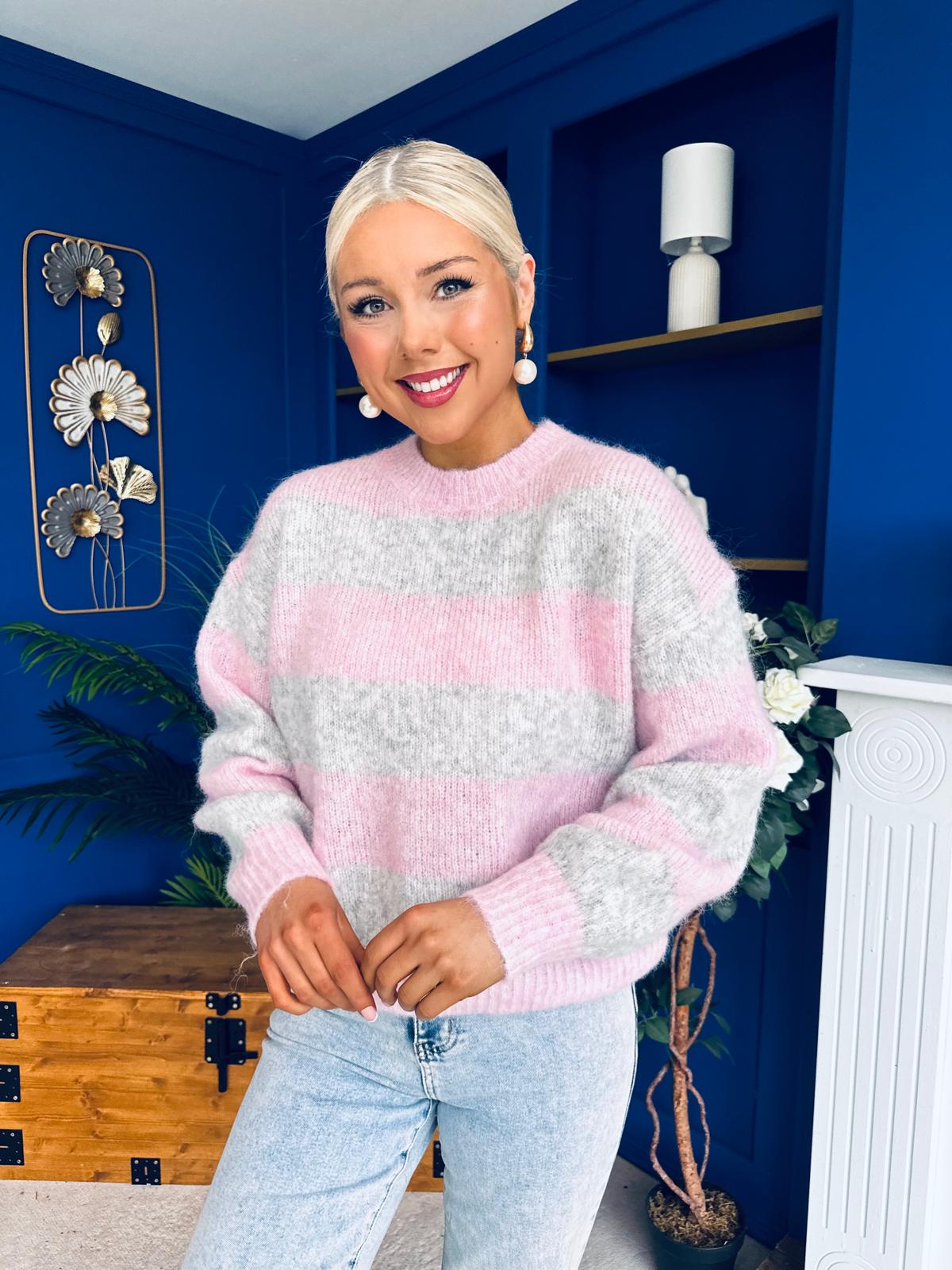 Becca Block Colour Jumper Pwr Pink