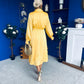 Sadhbh Detailed Satin Midi Dress Yellow