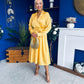 Sadhbh Detailed Satin Midi Dress Yellow