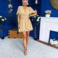 Skye Banded Mini Dress Polka Yellow