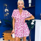 Skye Banded Mini Dress Floral Pink