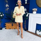 Kimberley Detailed Mini Dress Yellow