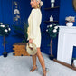 Kimberley Detailed Mini Dress Yellow