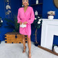 Kimberley Detailed Mini Dress Pink