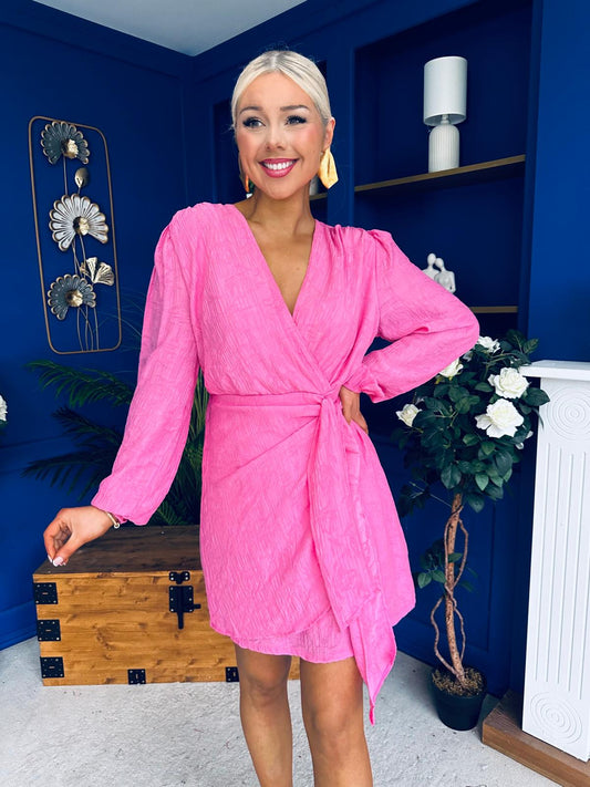 Kimberley Detailed Mini Dress Pink