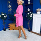 Kimberley Detailed Mini Dress Pink