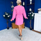 Kimberley Detailed Mini Dress Pink