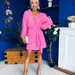 Kimberley Detailed Mini Dress Pink