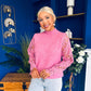 Jessy Crochet Sleeve Jumper Pink