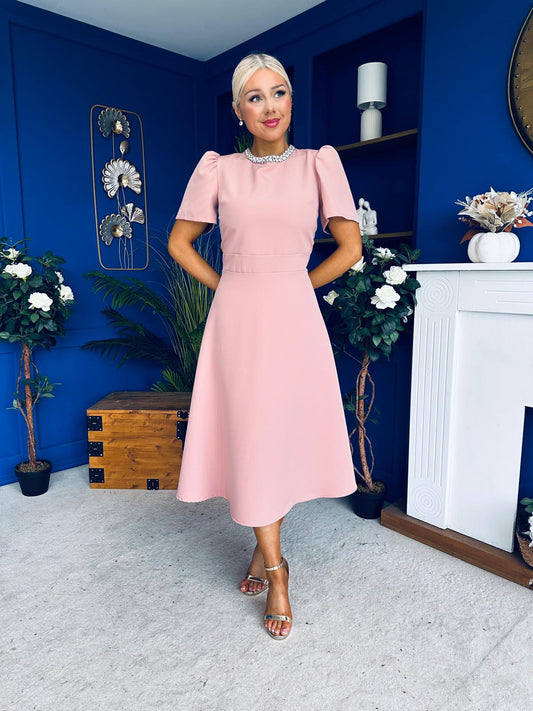 Madison Embellished Occasion Dress Blush