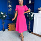 Madison Embellished Occasion Dress Cerise