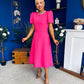 Madison Embellished Occasion Dress Cerise