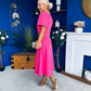 Madison Embellished Occasion Dress Cerise