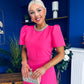Madison Embellished Occasion Dress Cerise