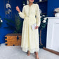 Ellie Crochet Detail Occasion Dress Yellow