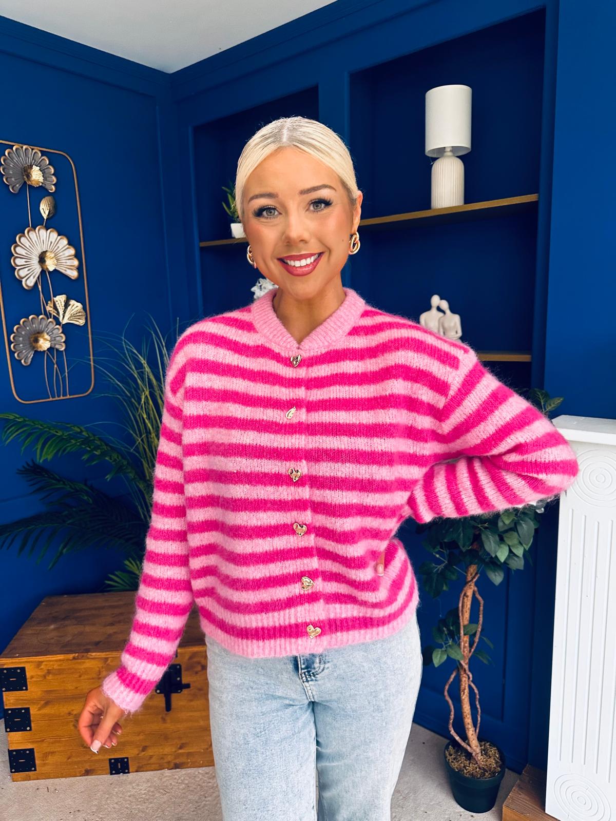 Kelly Soft Knit Cardi Pink / Fuchsia