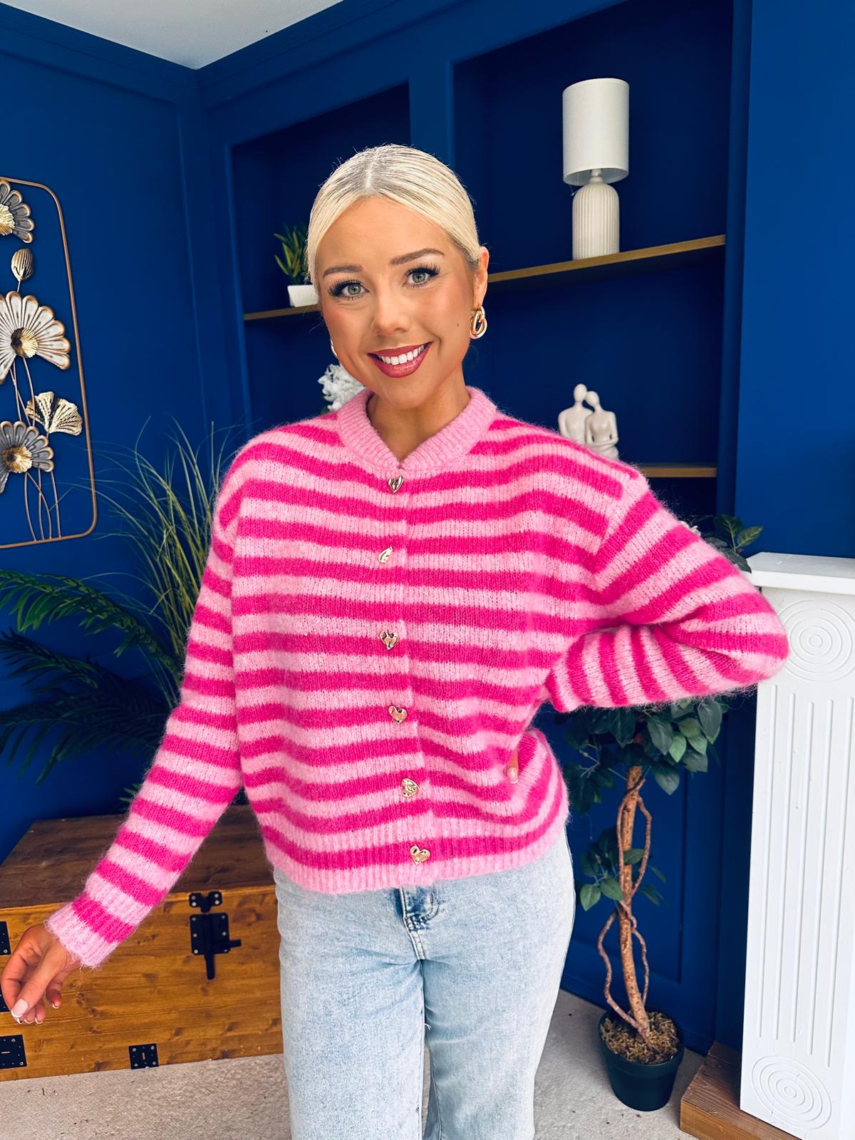 Kelly Soft Knit Cardi Pink / Fuchsia